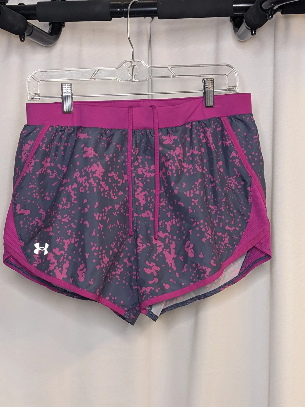 Under Armour Women's Pink Splash Print Running Shorts